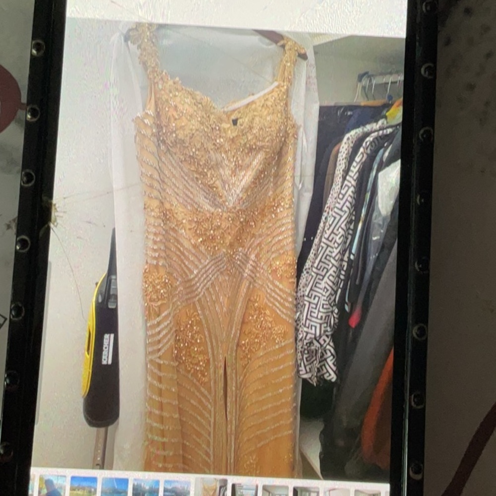 Terani Couture beaded beautiful, detailed dress for weddings, special occasions